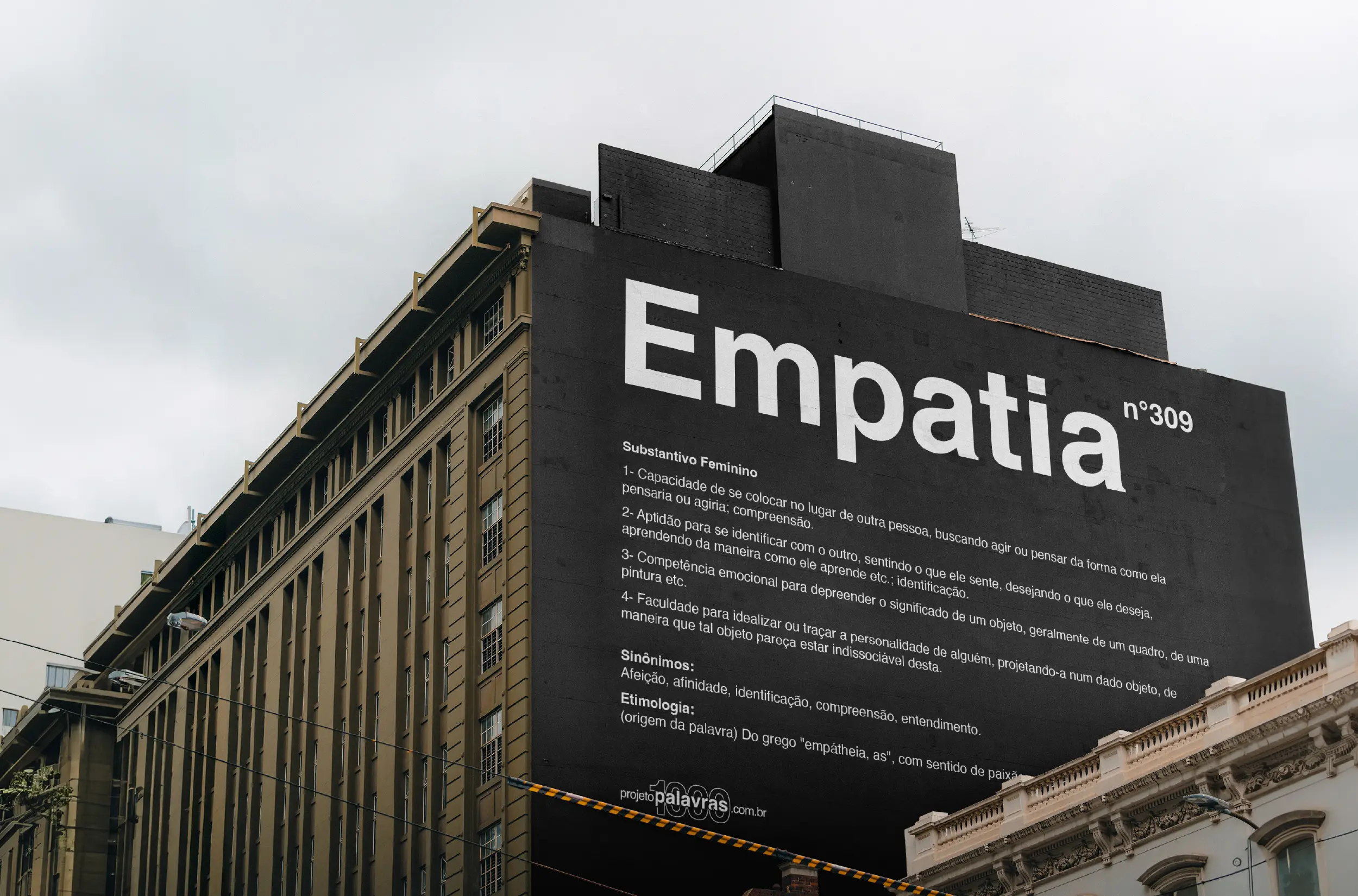 Palavra Empatia em um prédio